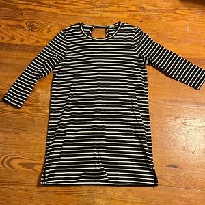 Black and white striped Madewell dress